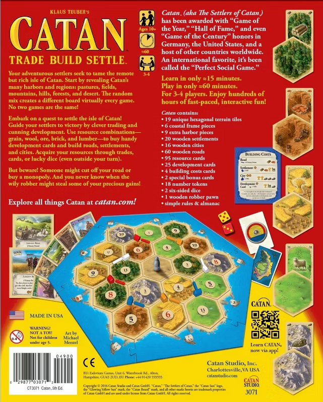 Settlers of Catan Board Game