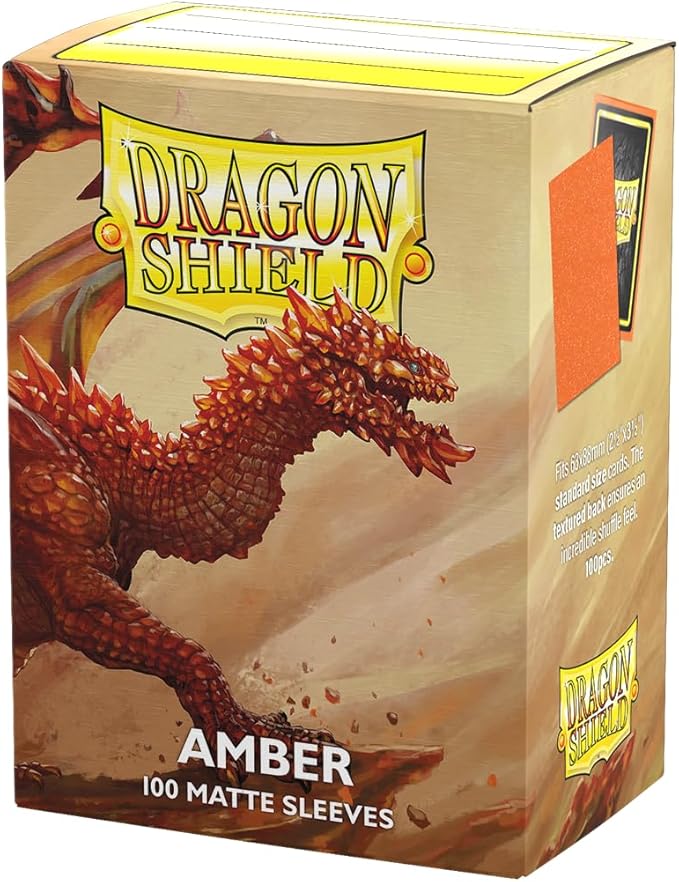 Dragon Shield: Standard Size Card Matte Sleeves - Amber