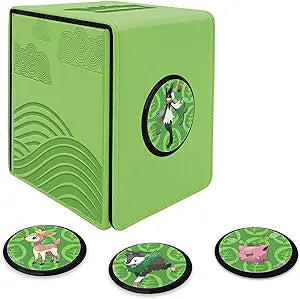 Alcove Click for Pokémon: Luxury Collector's Elegant Limited Edition Durable Secure Card Case Deck Box – Lime Green