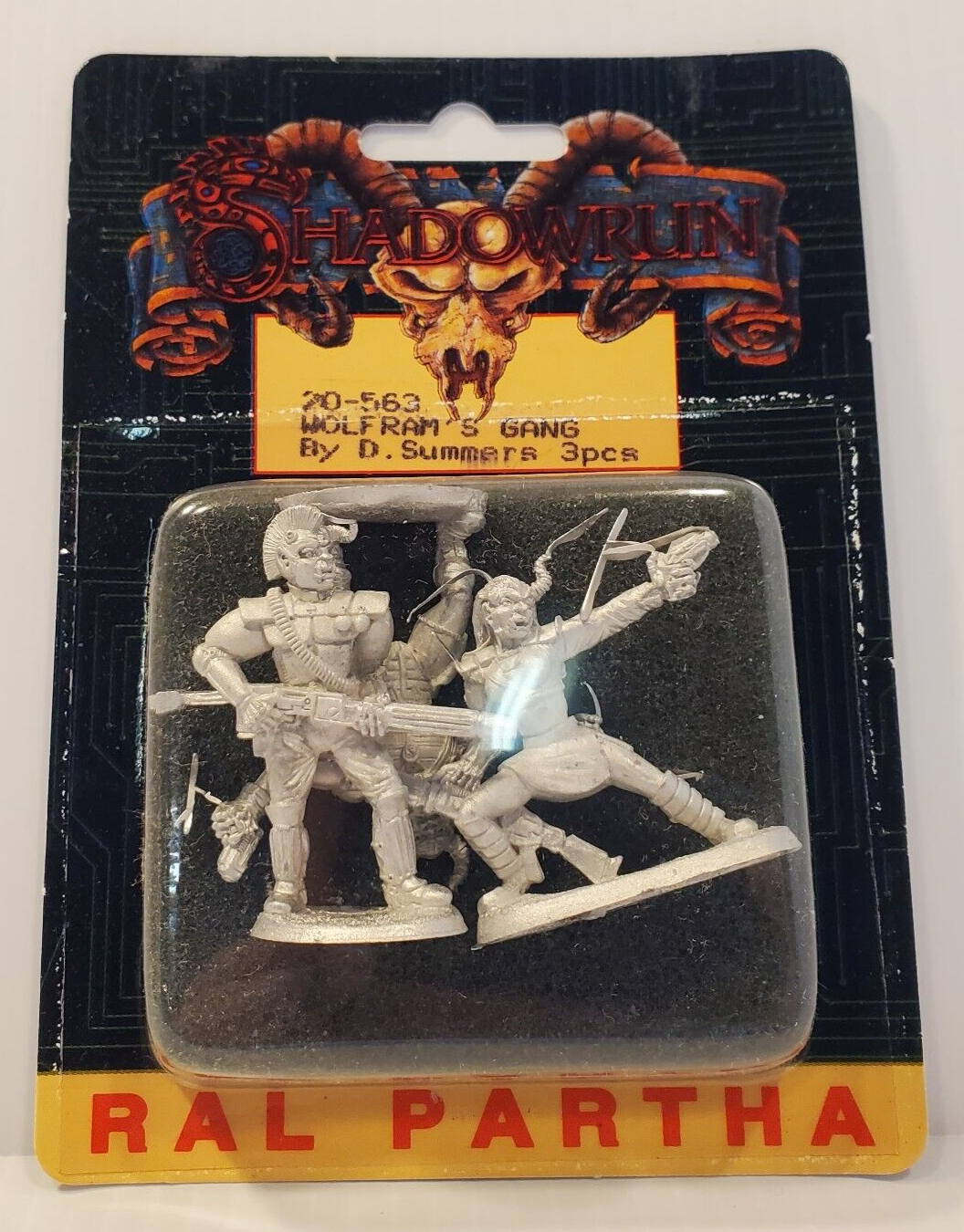 Ral Partha Shadowrun Mini Wolfram's Gang Troll M & F Street Gangers 20-563 Pewter