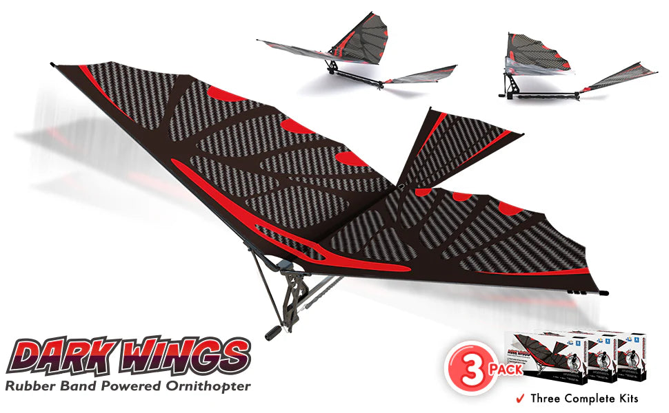 Dark Wings: Rubber Band Powered Omnithopter
