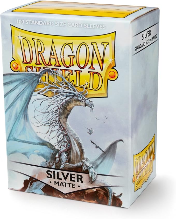 Dragon Shield: Standard Size Card Matte Sleeves - Silver