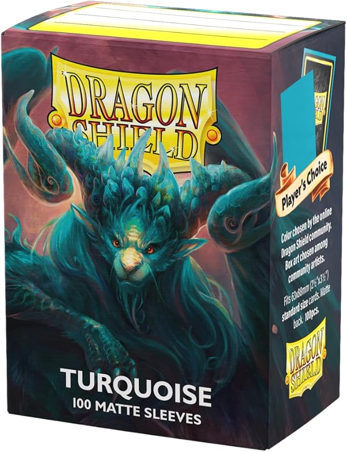 Dragon Shield: Standard Size Card Matte Sleeves - Turquoise
