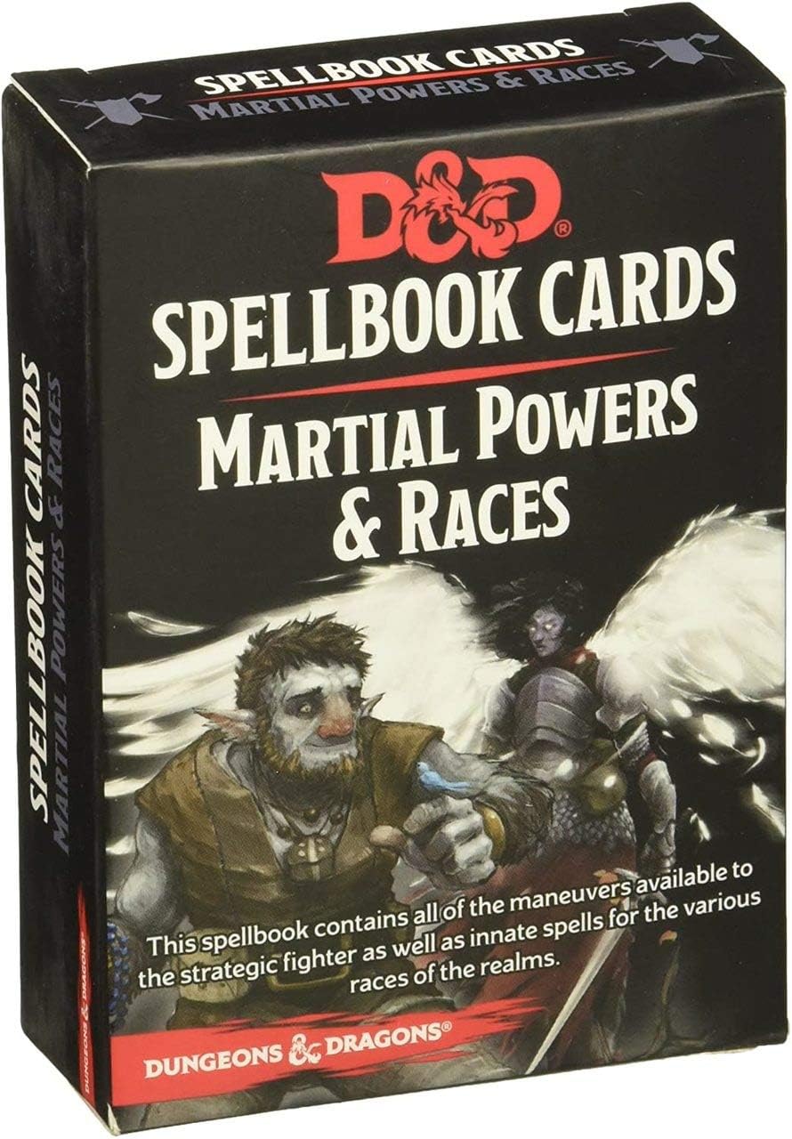 D&D Spellbook Cards Martial Powers & Races