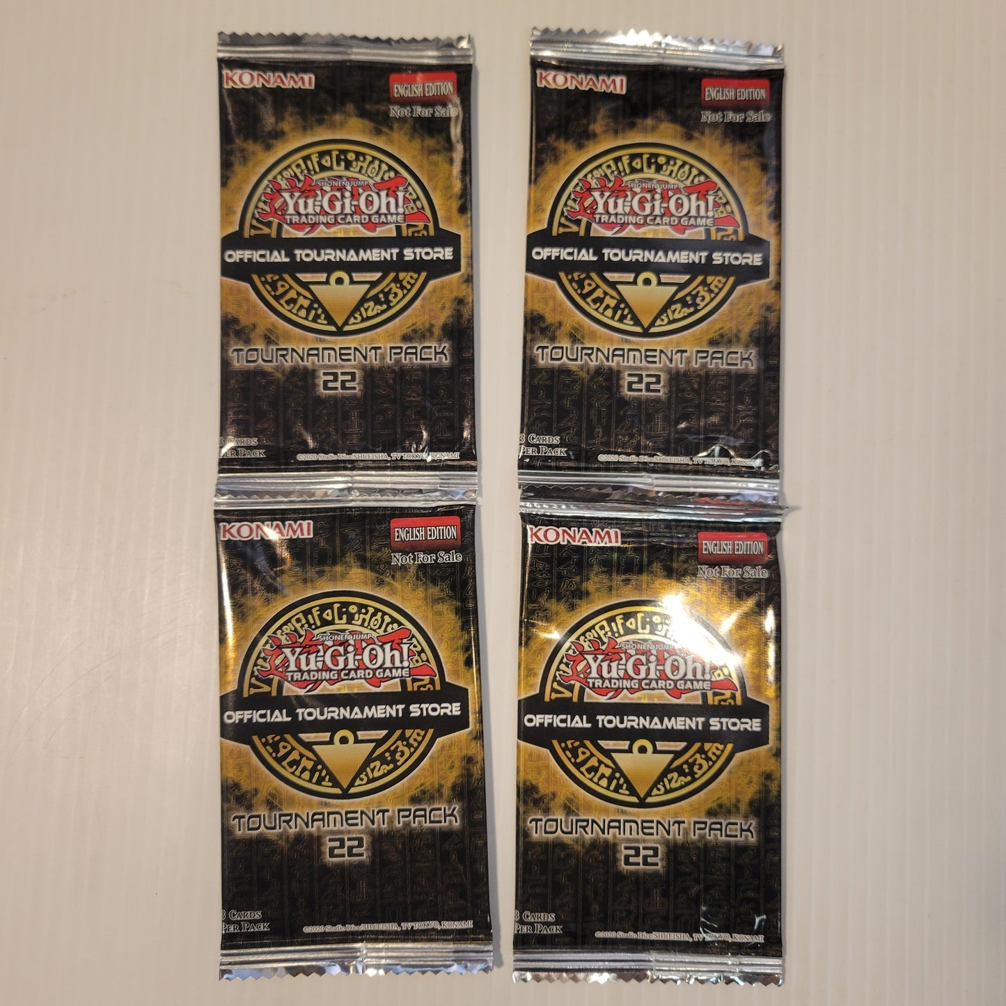 YuGiOh TCG OTS 22 Lot of 4 Sealed Tournament Packs Konami Trading Card Game