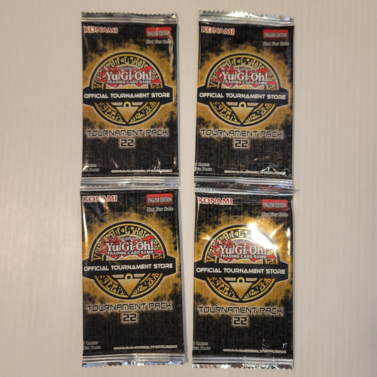 YuGiOh TCG OTS 22 Lot of 4 Sealed Tournament Packs Konami Trading Card Game