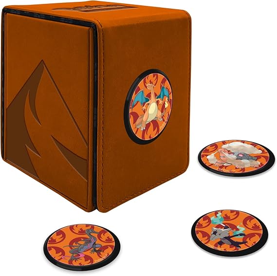 Alcove Click for Pokémon: Luxury Collector's Elegant Limited Edition Durable Secure Card Case Deck Box – Orange
