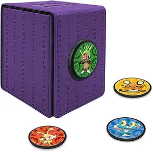 Alcove Click for Pokémon: Luxury Collector's Elegant Limited Edition Durable Secure Card Case Deck Box – Purple