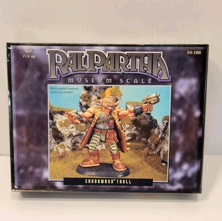 Shadowrun Troll Miniature - Sealed by Ral Partha  RPG - 10-100 Museum Scale Pewter