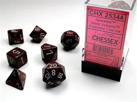 Chessex Speckled Silver Volcano Polyhedral 7-Die Set