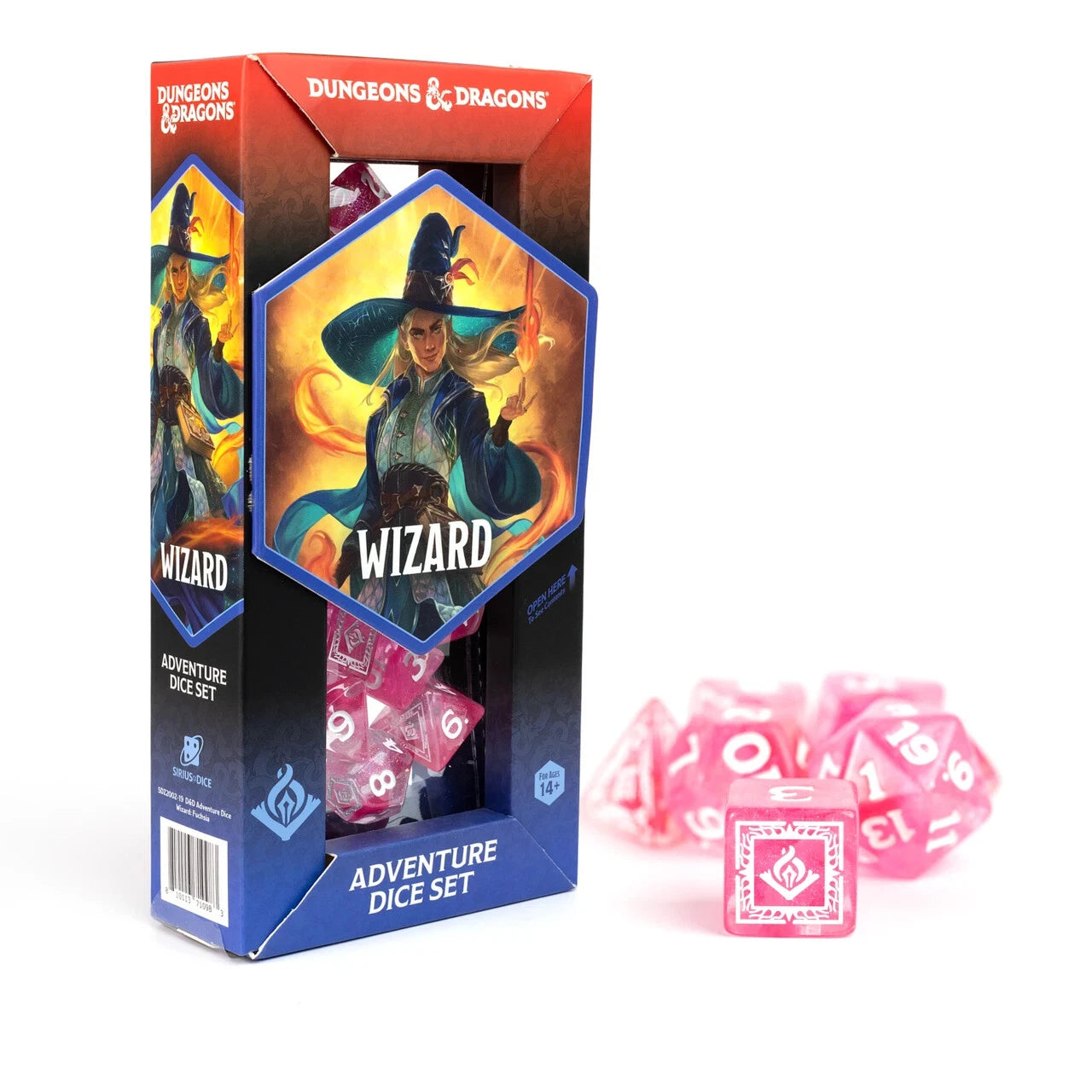 Dungeons & Dragons Adventure Dice Set: Wizard - Fuchsia